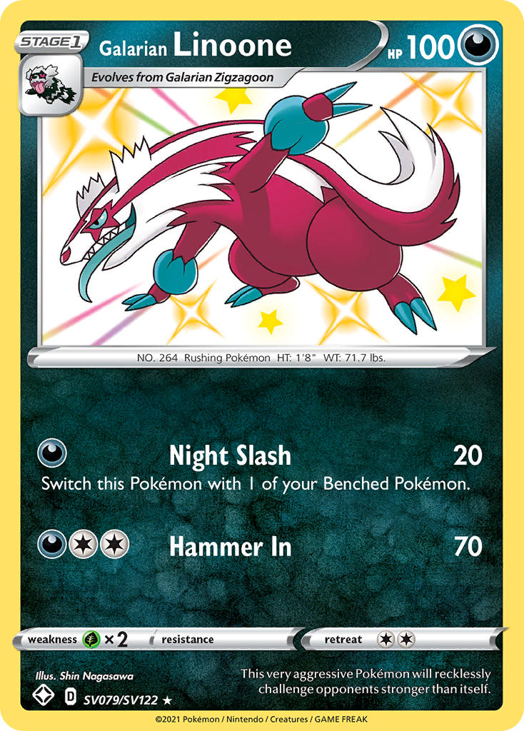 Galarian Linoone Shining Fates SET-SV079