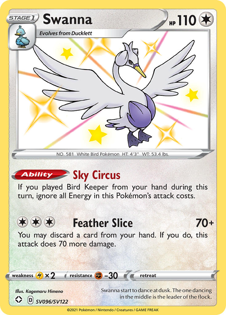 Swanna Shining Fates SET-SV096