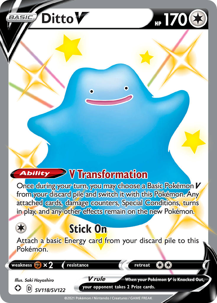 Ditto V Shining Fates SET-SV118