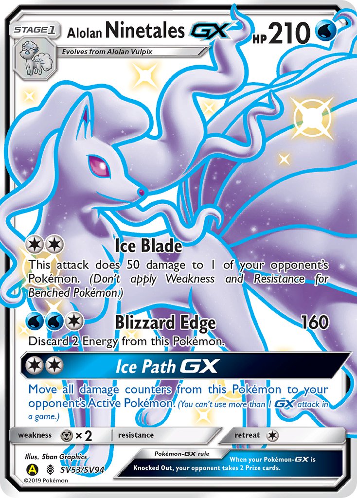 Alolan Ninetales-GX Guardians Rising SET-SV53