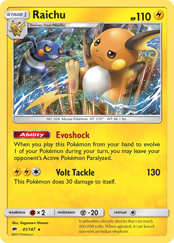 Raichu Burning Shadows SET-41