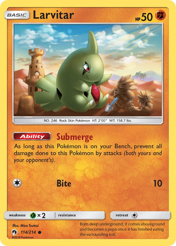 Larvitar Lost Thunder SET-114