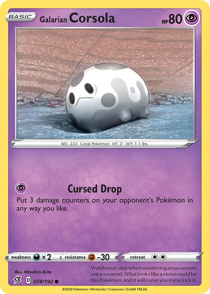 Galarian Corsola Rebel Clash SET-078