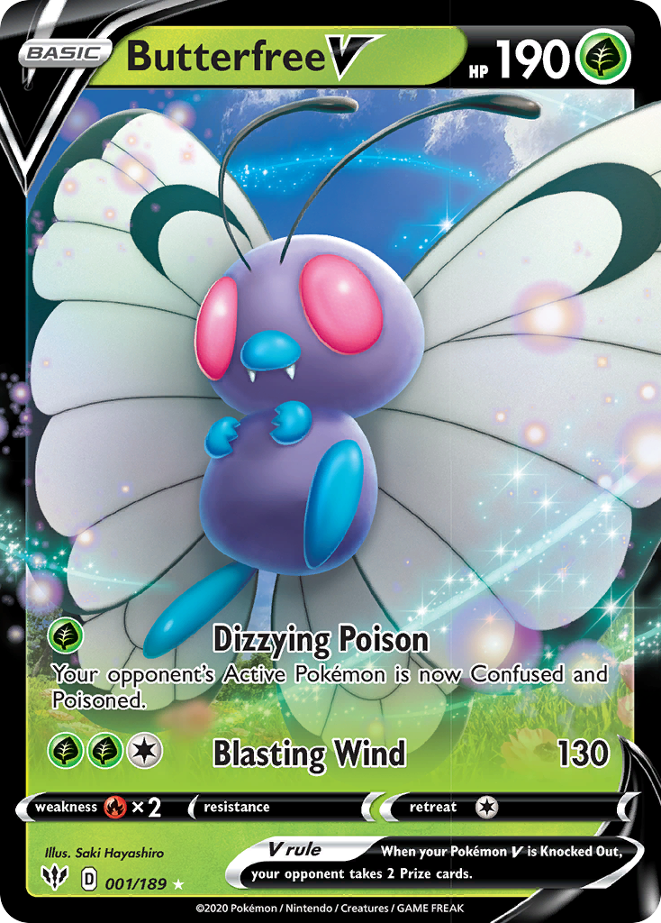 Butterfree V Darkness Ablaze SET-001