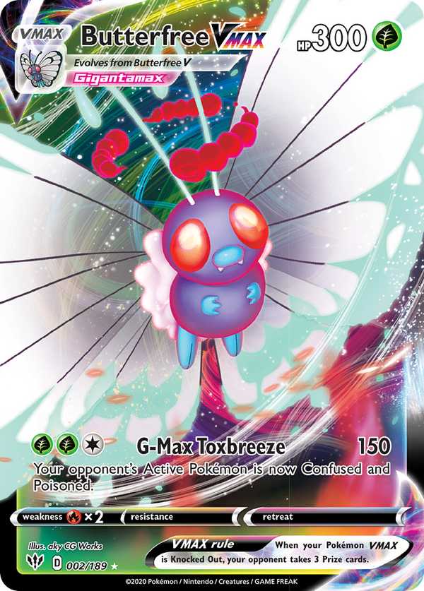 Butterfree VMAX Darkness Ablaze SET-002