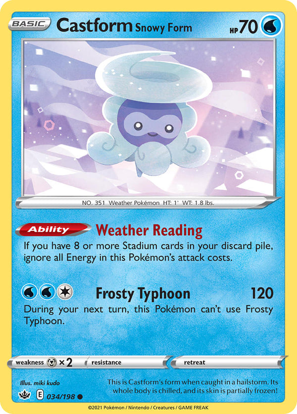 Castform Snowy Form Chilling Reign SET-034