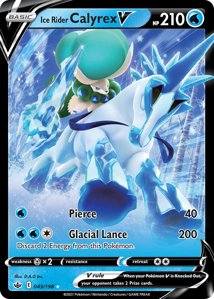 Ice Rider Calyrex V Chilling Reign SET-045