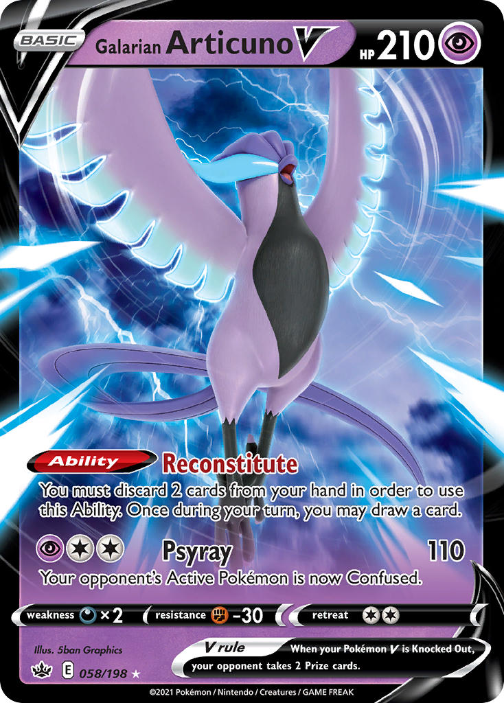 Galarian Articuno V Chilling Reign SET-058