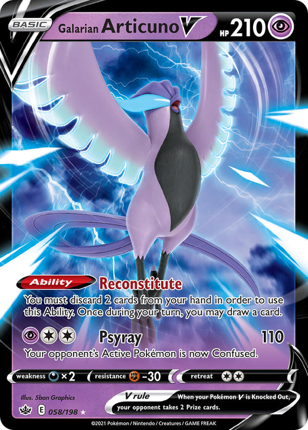 Galarian Articuno V Chilling Reign SET-058
