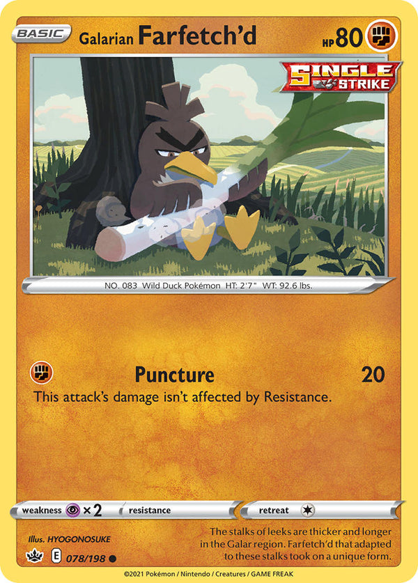 Galarian Farfetch’d Chilling Reign SET-078