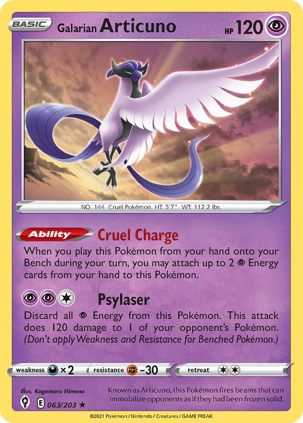 Galarian Articuno Evolving Skies SET-063