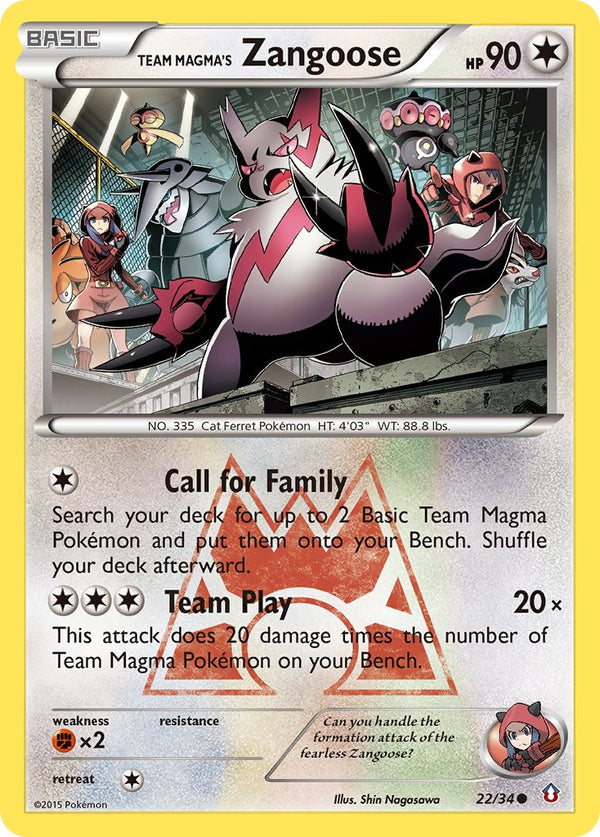 Team Magma’s Zangoose Double Crisis SET-22