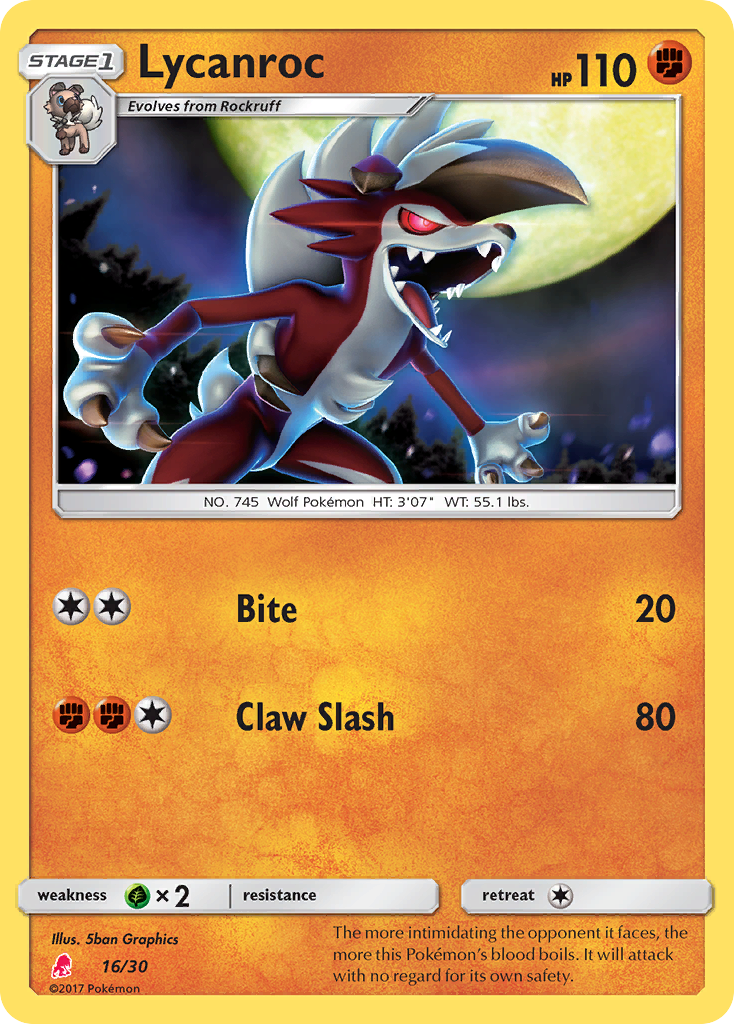 Lycanroc Sun & Moon Trainer Kit—Lycanroc SET-16