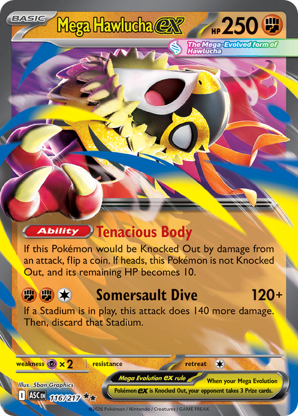 Mega Hawlucha ex - Ascended Heroes SET 2-116