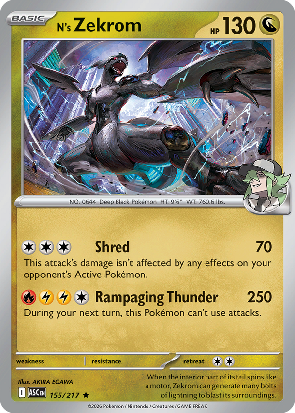 N's Zekrom - Ascended Heroes SET 2-155