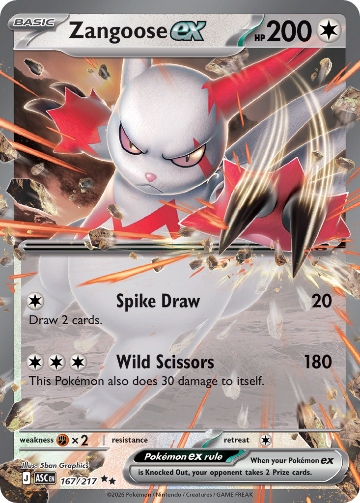 Zangoose ex - Ascended Heroes SET 2-167
