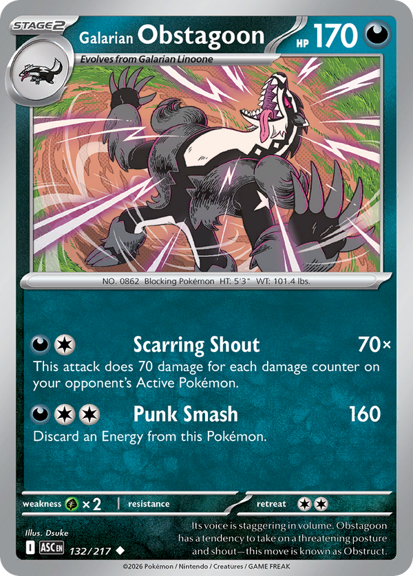 Galarian Obstagoon - Ascended Heroes SET 2-132