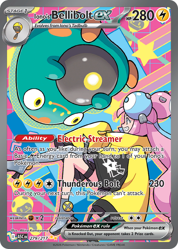 Iono's Bellibolt ex - Ascended Heroes SET-279