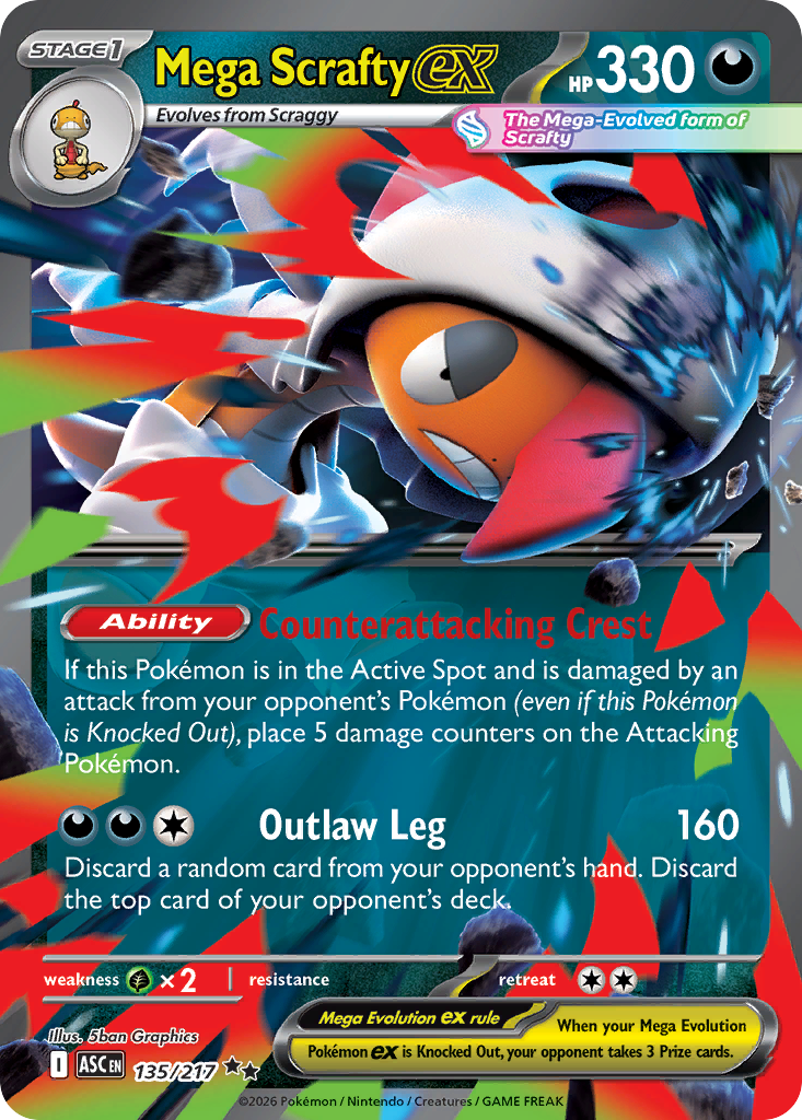 Mega Scrafty ex - Ascended Heroes SET 2-135