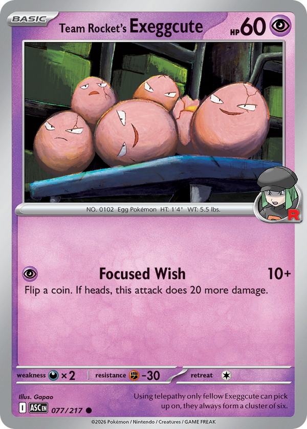 Team Rocket's Exeggcute - Ascended Heroes SET-77