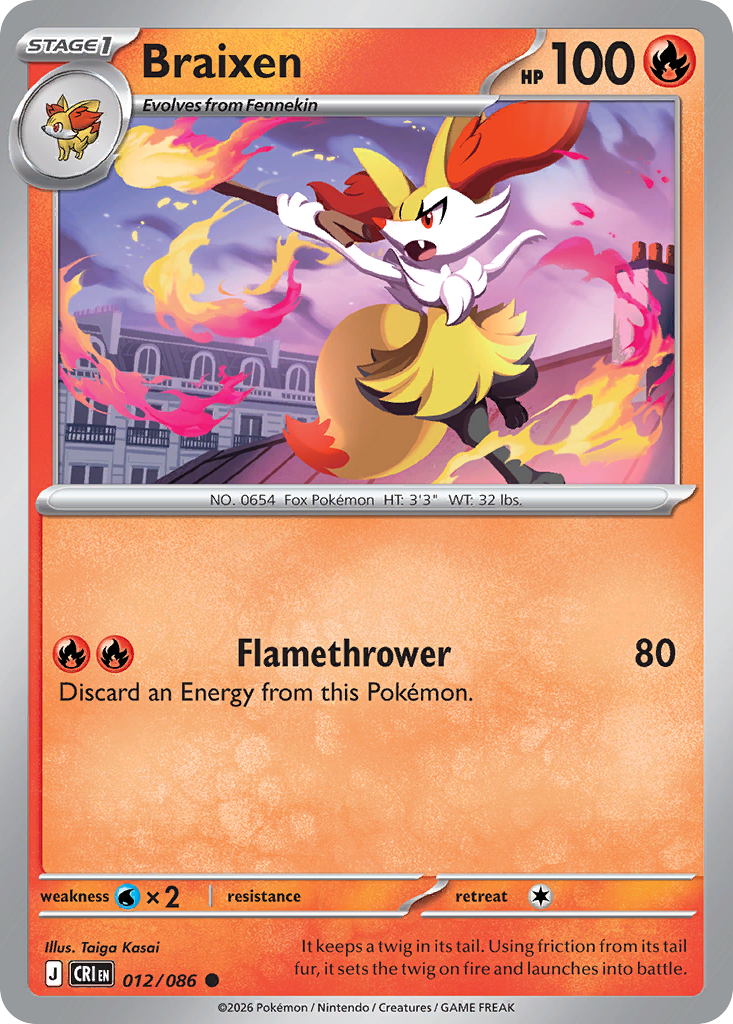 Braixen Chaos Rising SET-012