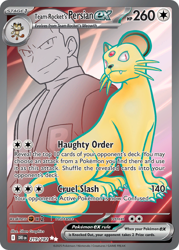 Team Rocket’s Persian ex Destined Rivals SET-219