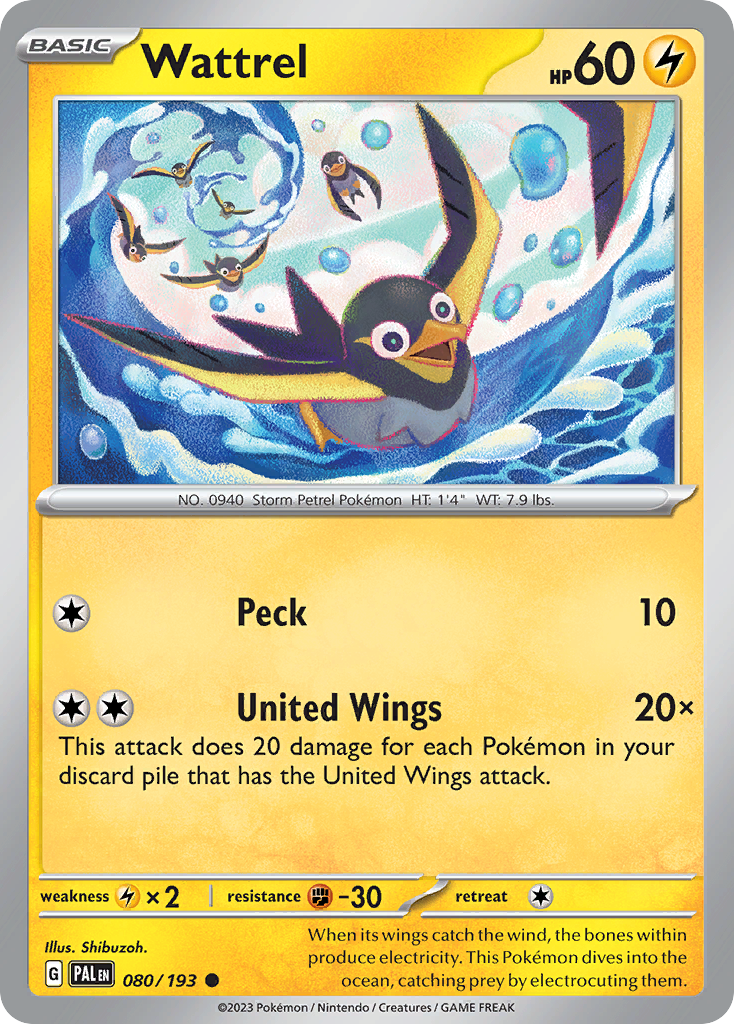 Wattrel Paldea Evolved SET-080
