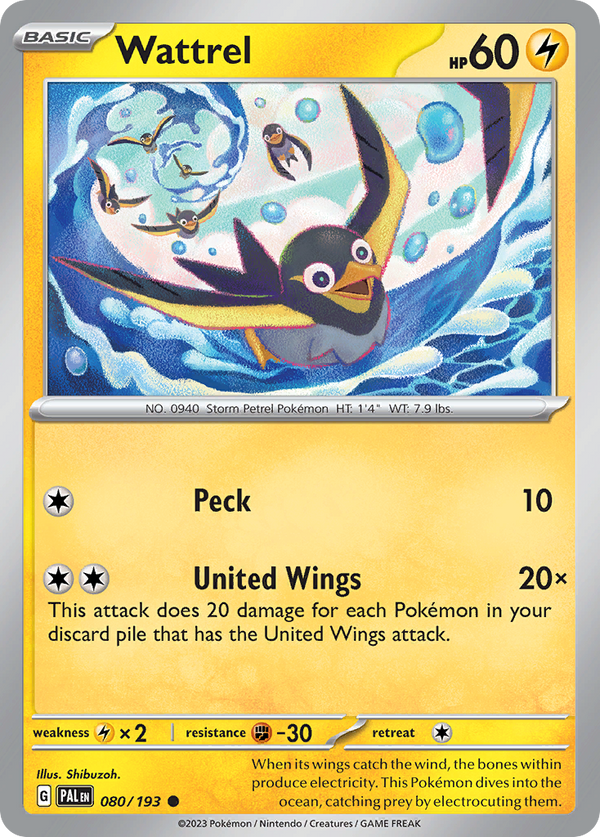 Wattrel Paldea Evolved SET-080