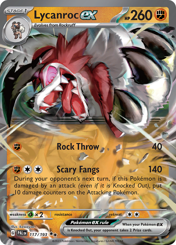 Lycanroc ex Paldea Evolved SET-117