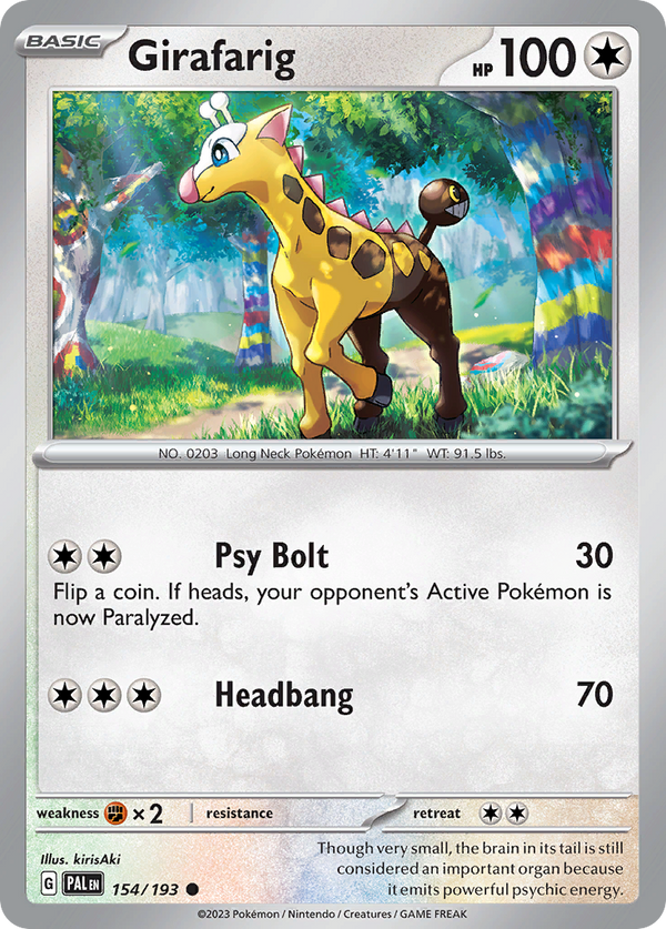 Girafarig Paldea Evolved SET-154