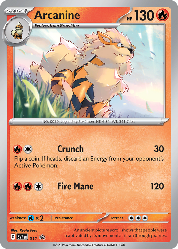 Arcanine Scarlet & Violet Promos SET-011