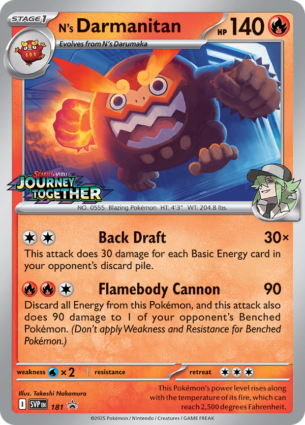 N’s Darmanitan Scarlet & Violet Promos SET-181