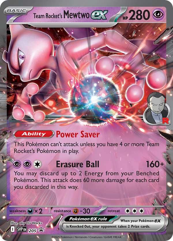 Team Rocket’s Mewtwo ex Scarlet & Violet Promos SET-205