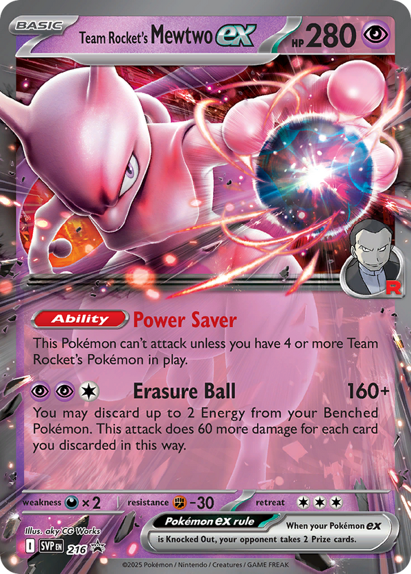 Team Rocket’s Mewtwo ex Scarlet & Violet Promos SET-216