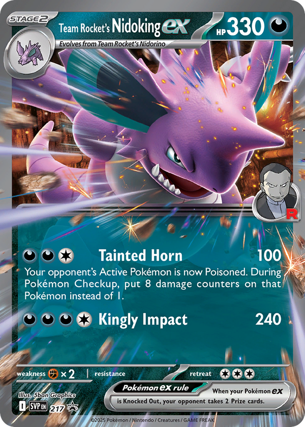 Team Rocket’s Nidoking ex Scarlet & Violet Promos SET-217