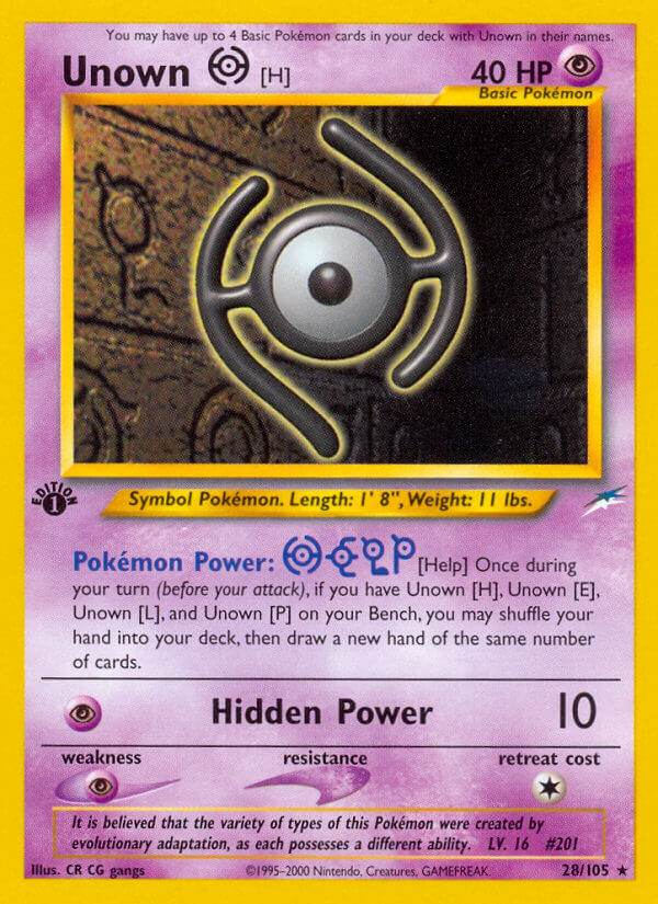 Unown H Neo Destiny SET-28
